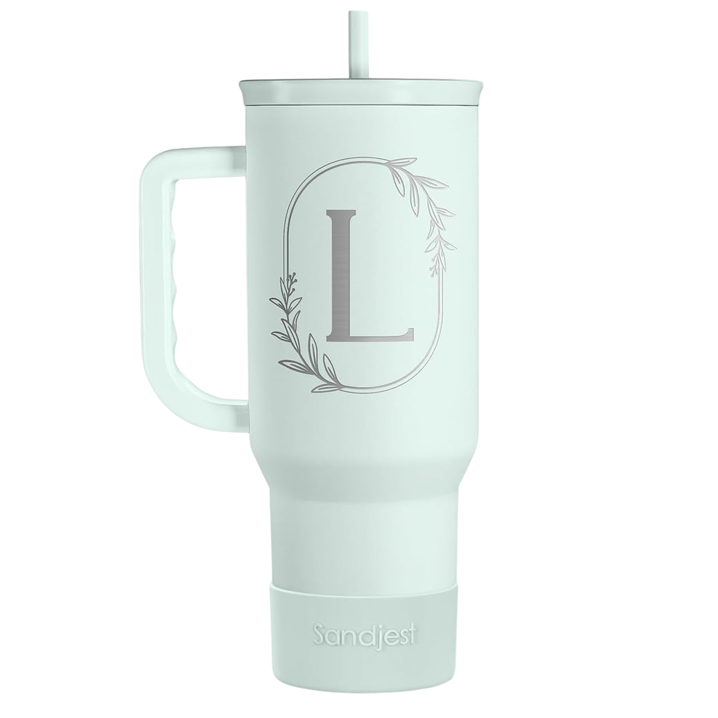 Mint Monogram Slidemate | Slider Tumbler with Handle 40oz