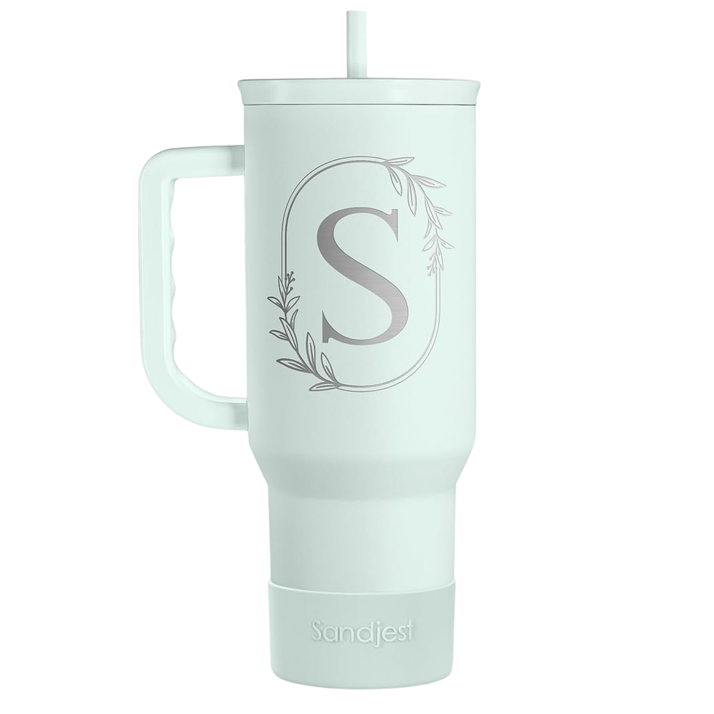 Mint Monogram Slidemate | Slider Tumbler with Handle 40oz