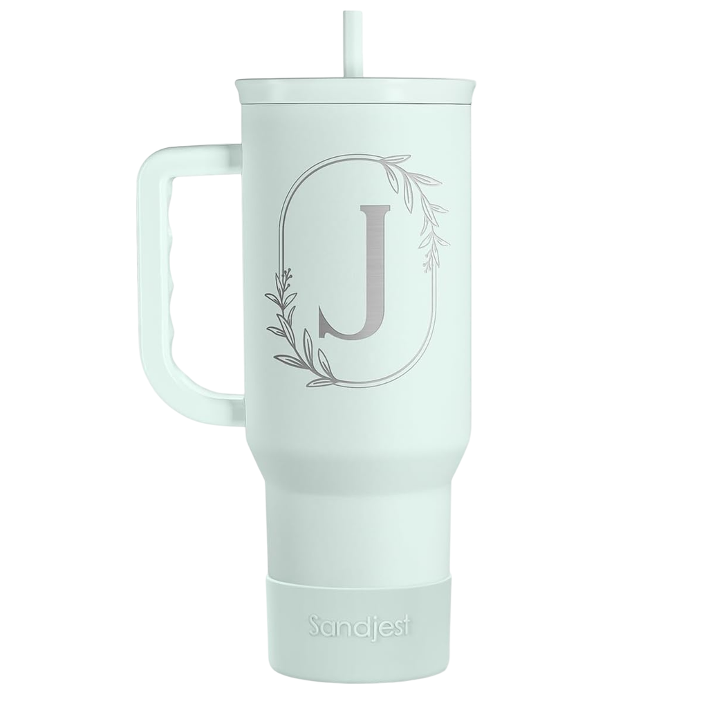 Mint Monogram Slidemate | Slider Tumbler with Handle 40oz