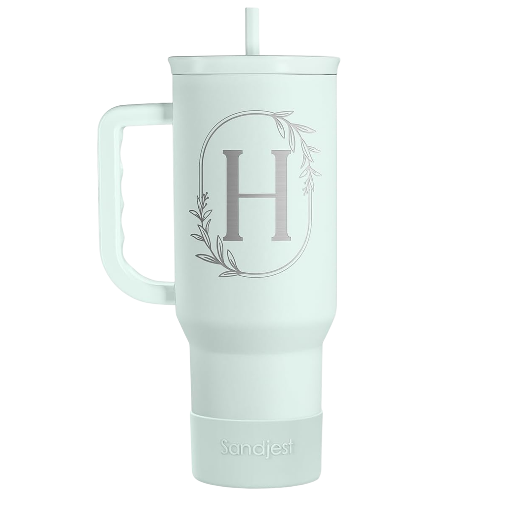 Mint Monogram Slidemate | Slider Tumbler with Handle 40oz