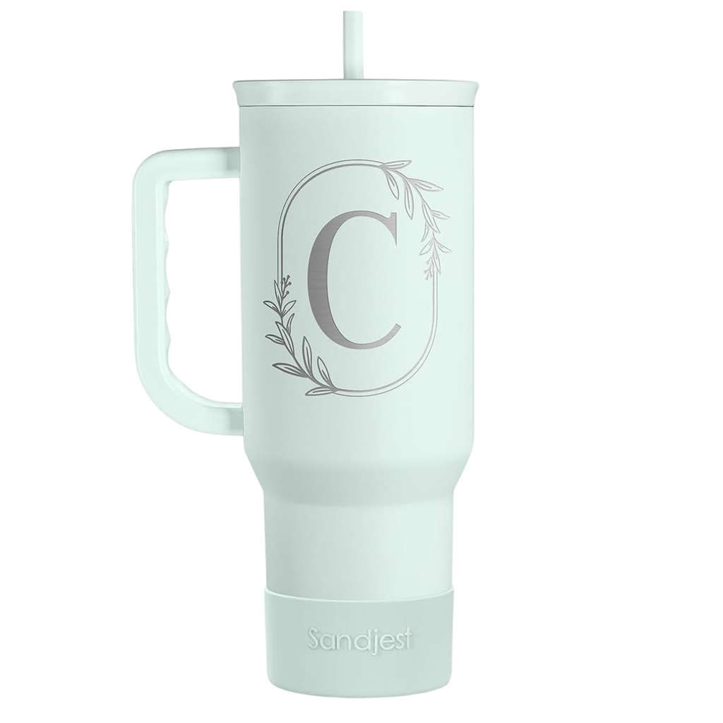 Mint Monogram Slidemate | Slider Tumbler with Handle 40oz