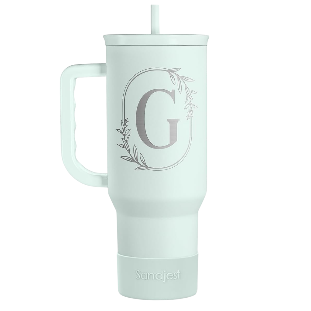 Mint Monogram Slidemate | Slider Tumbler with Handle 40oz