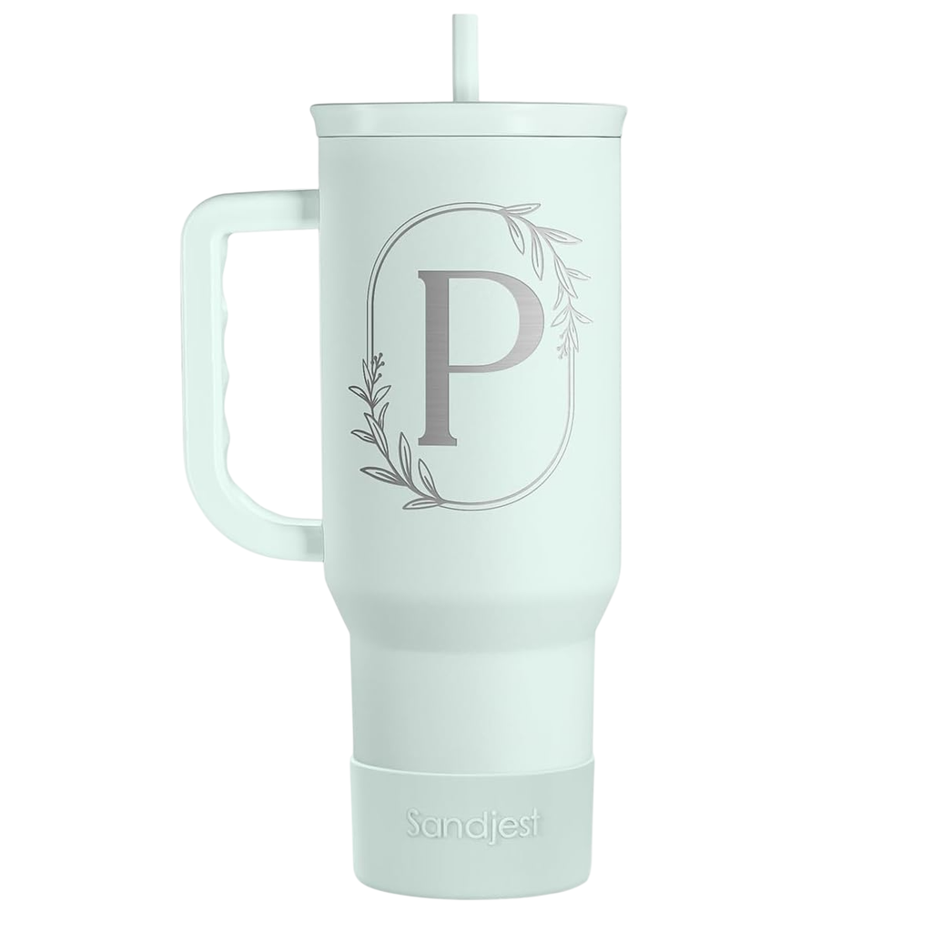 Mint Monogram Slidemate | Slider Tumbler with Handle 40oz