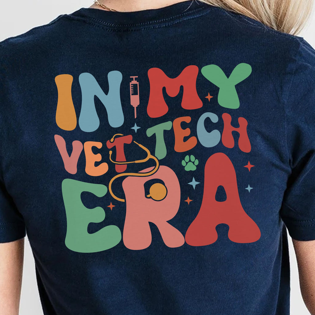 Sandjest Vet Tech T-Shirt in My Vet Tech Era Gift for Women Girl Friend