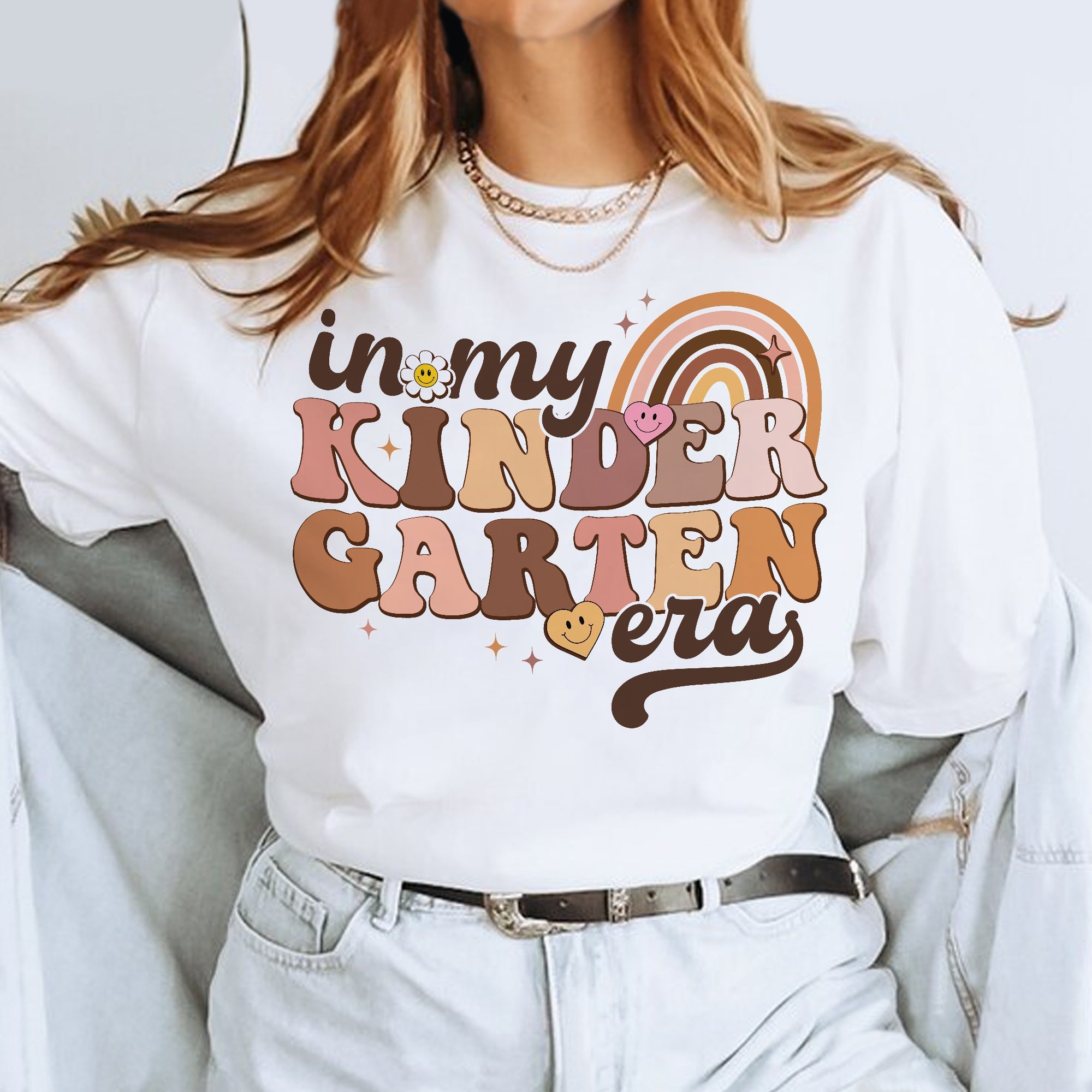 Sandjest In My Kindergarten Era Shirt, Kindergarten Teacher, Teacher Shirt, Funny Teacher Tee, Back to School Shirt, First Day of School Shirt