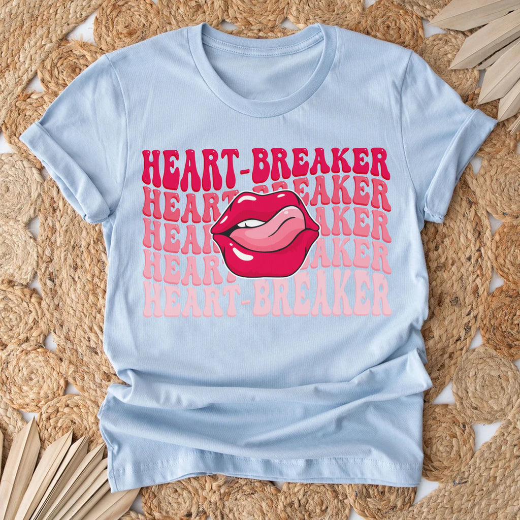 Sandjest Funny Valentine T-Shirt Heart-Breaker Gift for Friend Women Girl