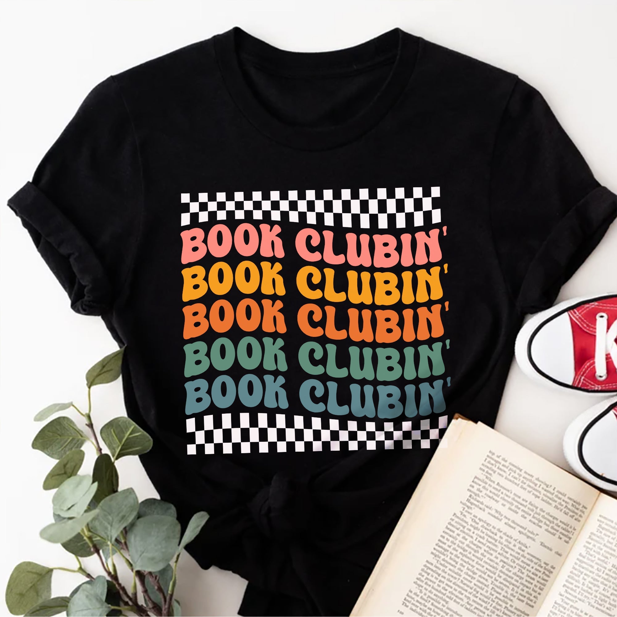 Sandjest Books T-Shirt Book Clubin Gift for Bookworm Book Lover Librarian