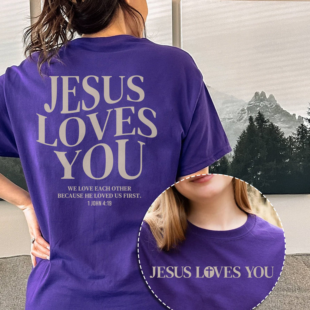 Sandjest Christian T-Shirt Jesus Love You Gift for Women Girl Friends Bible Lover