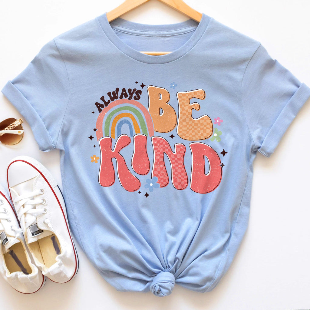 Sandjest Inspirational T-Shirt Always Be Kind Gift for Women Girl Friends