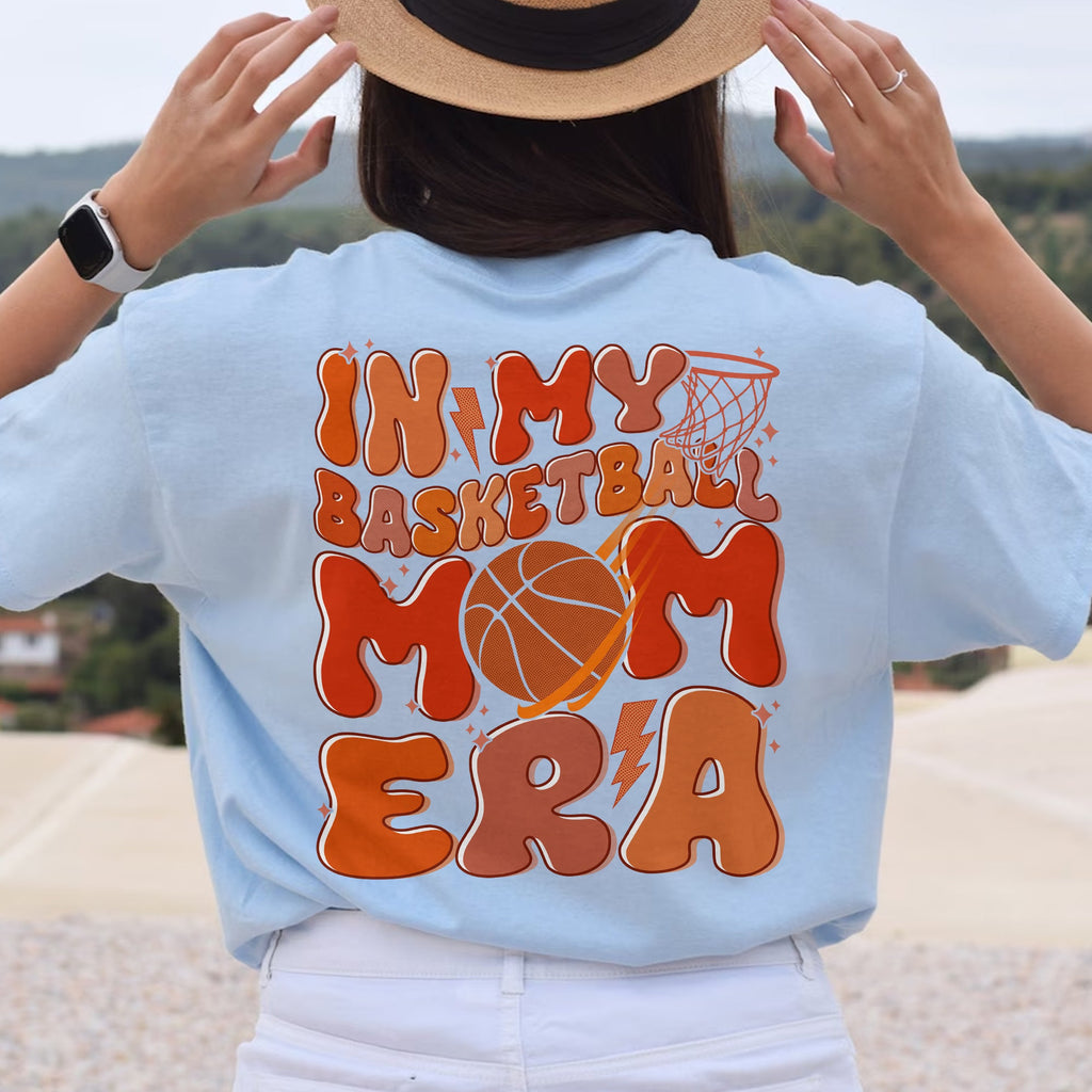Sandjest Mom T-Shirt in My Basketball Mom Era Gift for Mother Mommy Mama
