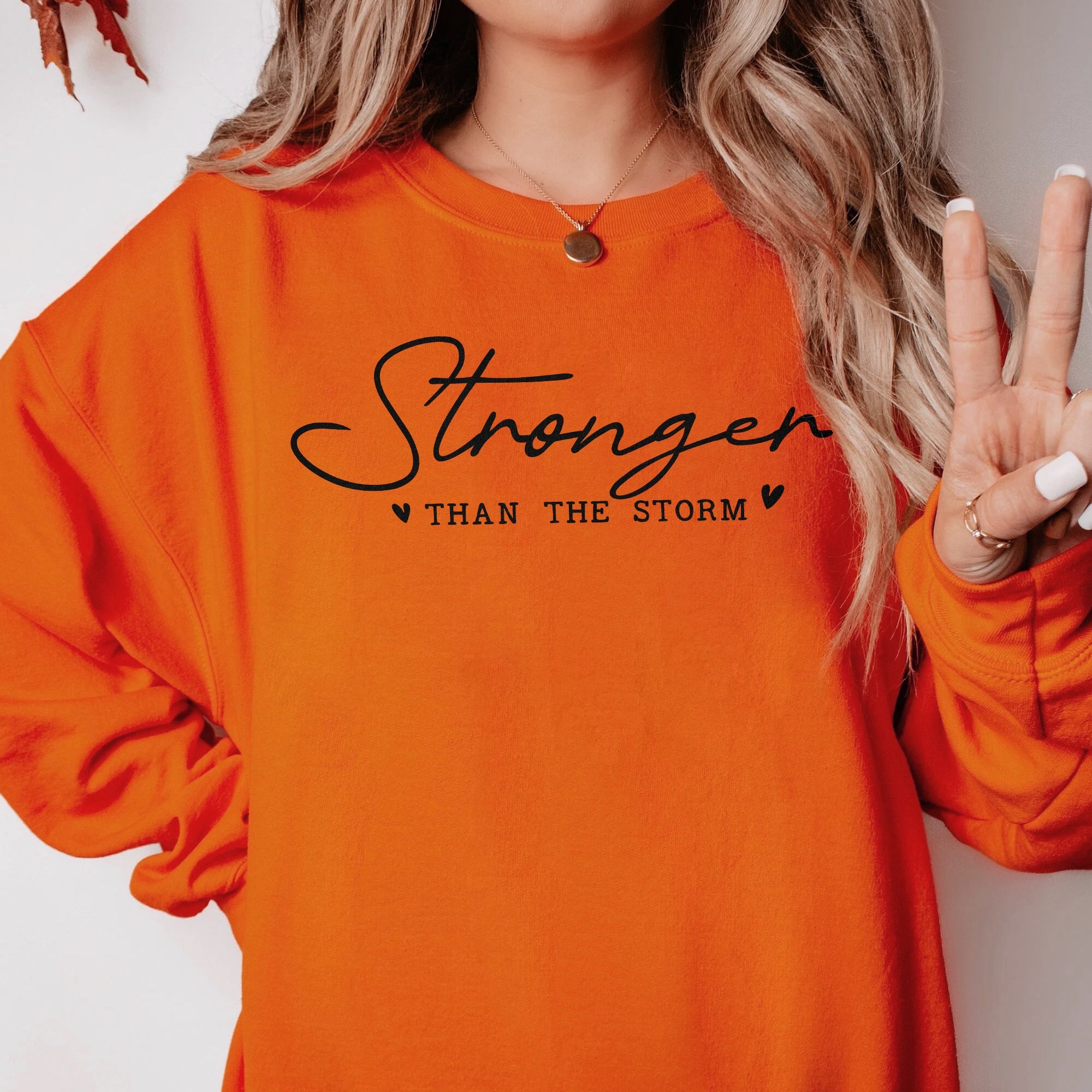 Sandjest Inspirational T-Shirt Stronger Than the Storm Gift for Women Girl Friend