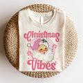 Sandjest Christmas Vibes Retro Shirt, Groovy Christmas Santa Tshirt, Holiday Apparel, Vintage Pink Santa Clause Sweatshirt, Vintage Graphic Tee