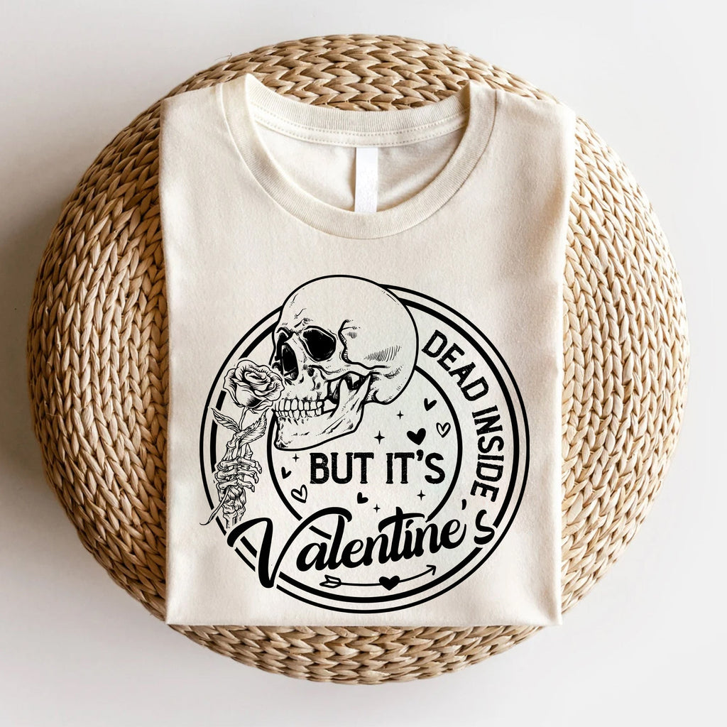 Sandjest Funny Valentine Shirt Skull Lover T-Shirt for Couple Husband Wife Girlfriend Boyfriend