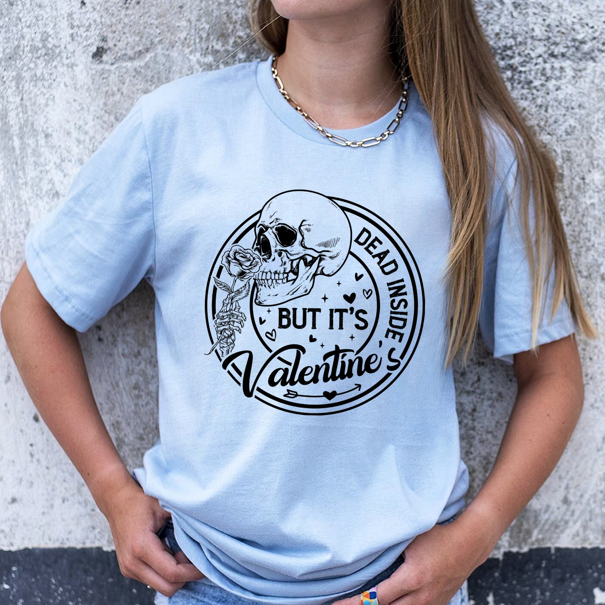 Sandjest Funny Valentine Shirt Skull Lover T-Shirt for Couple Husband Wife Girlfriend Boyfriend
