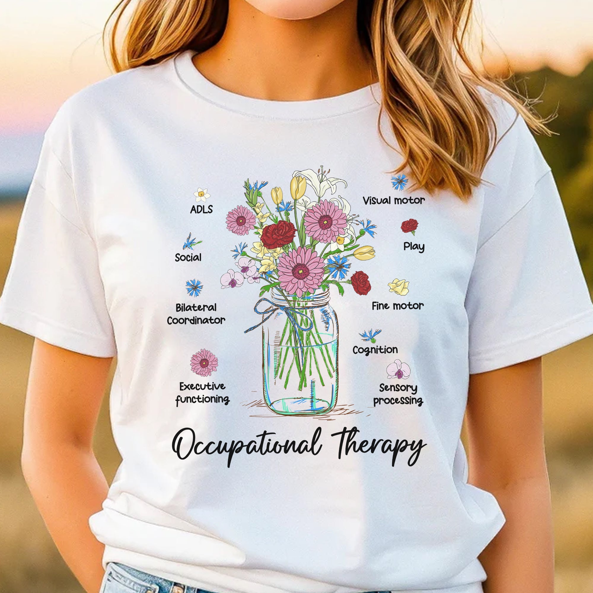 Sandjest Inspirational T-Shirt Occupational Therapy Gift for Women Girl Friend