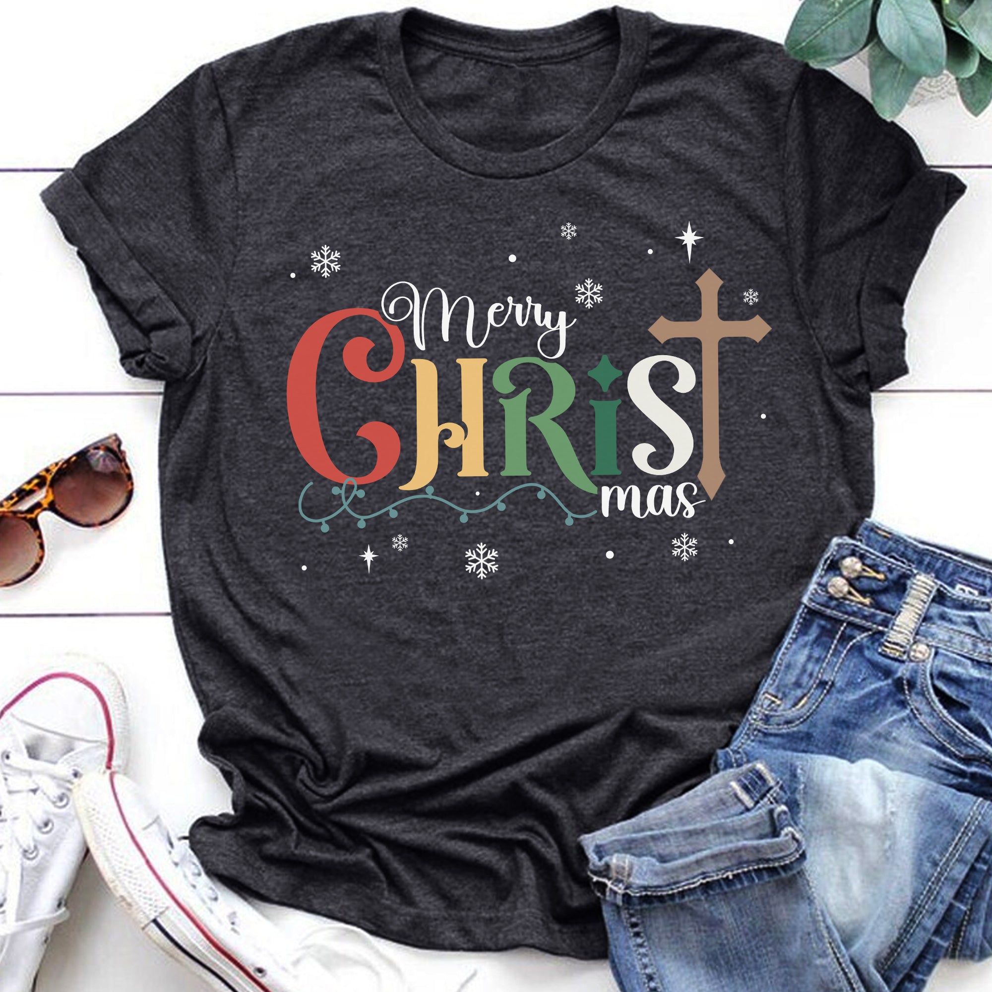 Sandjest Christian T-Shirt Jesus the Way the Truth the Life Gift for Christians Jesus Lover Bible Lovers