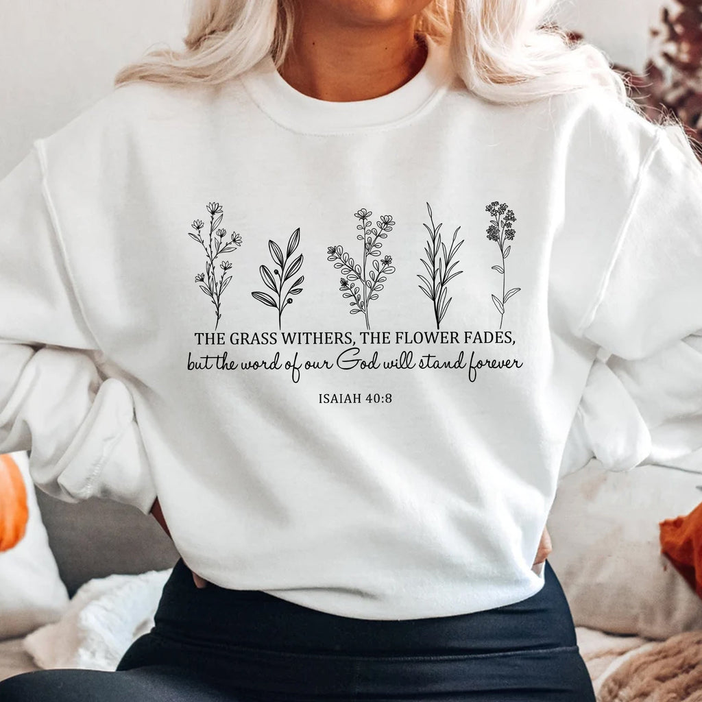 Sandjest Christian T-Shirt the Word of Our God Will Stand Forever Gift for Women Girl Friend