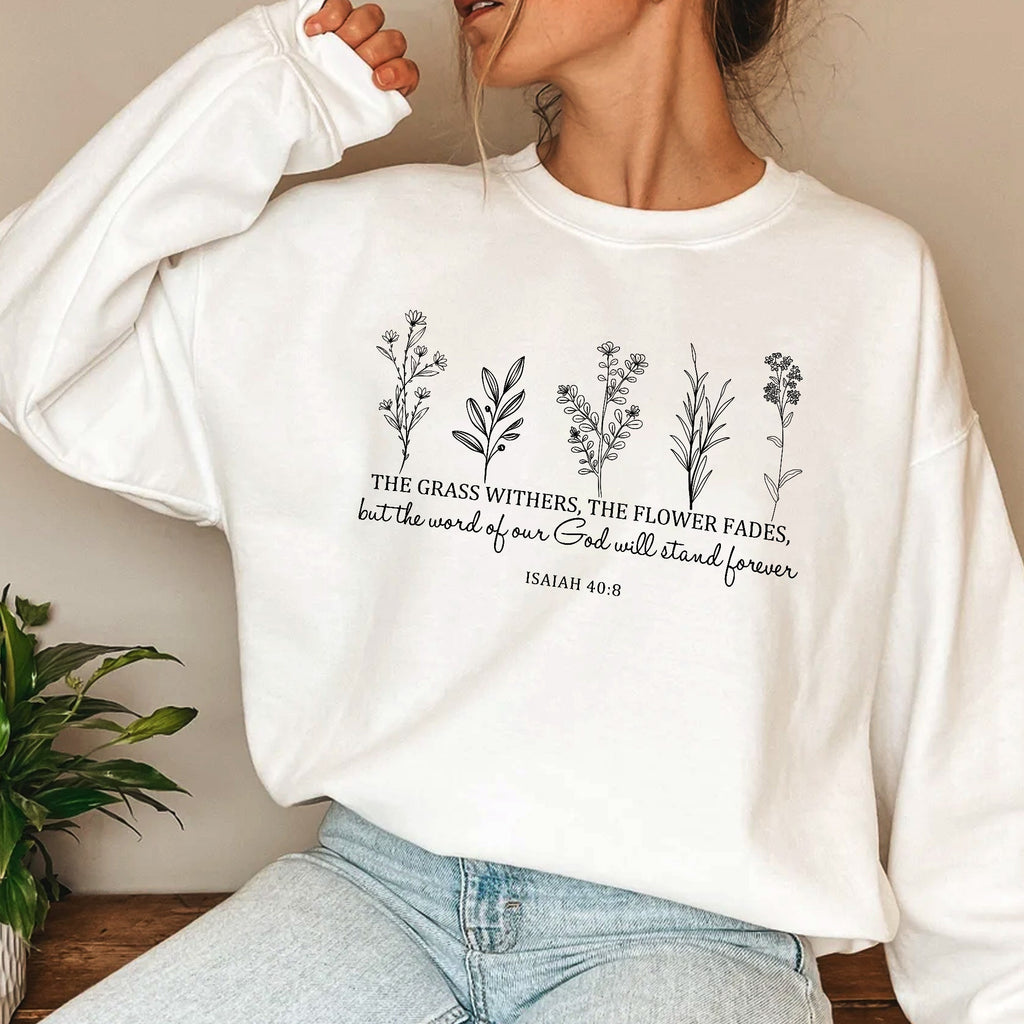 Sandjest Christian T-Shirt the Word of Our God Will Stand Forever Gift for Women Girl Friend