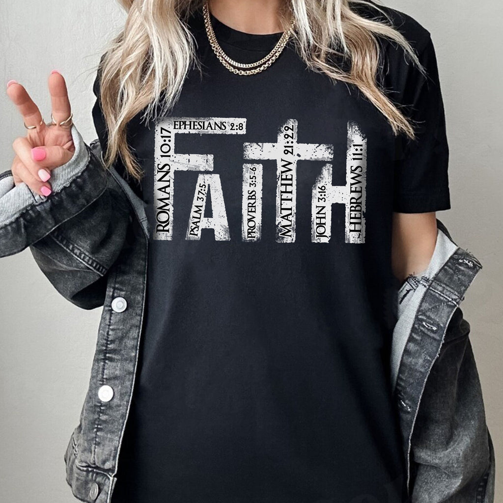 Sandjest Christian T-Shirt Faith Gift for Women Girl Friend Men Boy