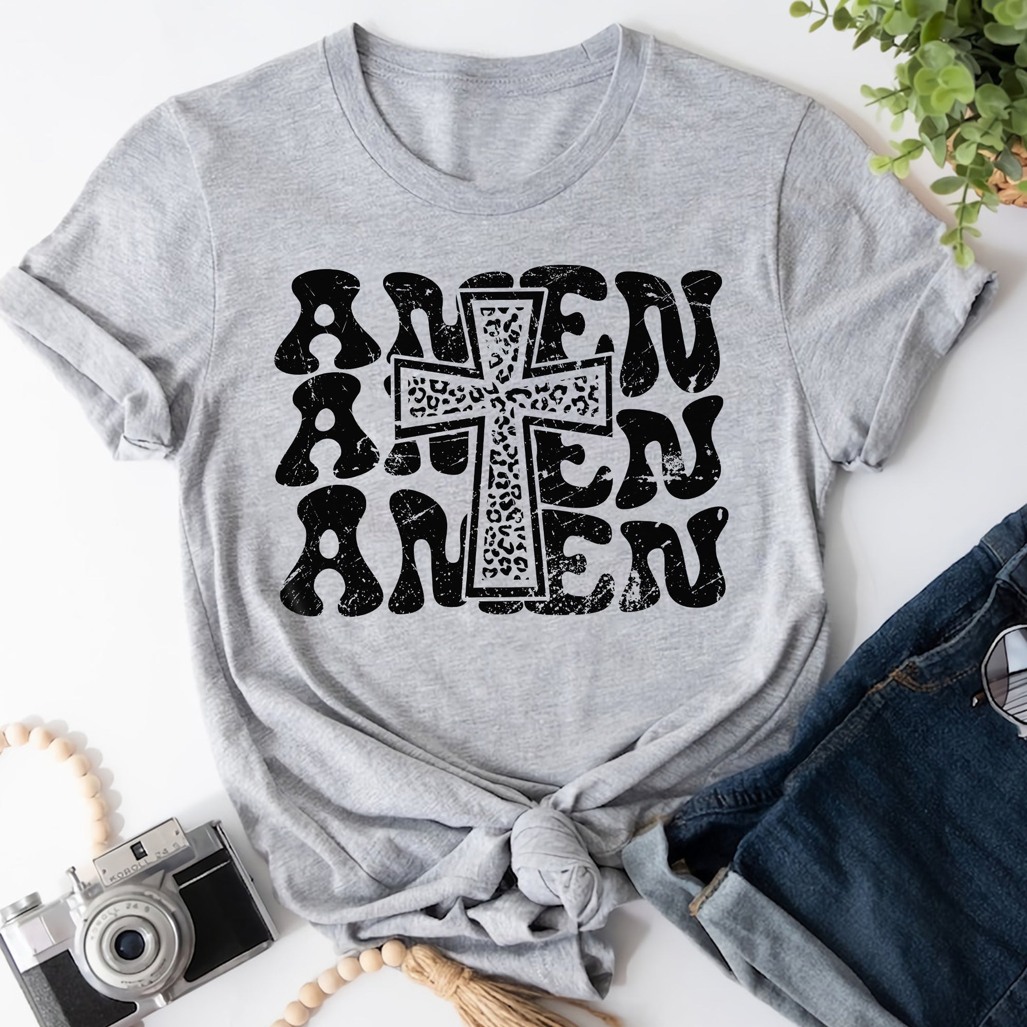 Sandjest Christian T-Shirt Good News Jesus Saves Gift for Women Girl Friends