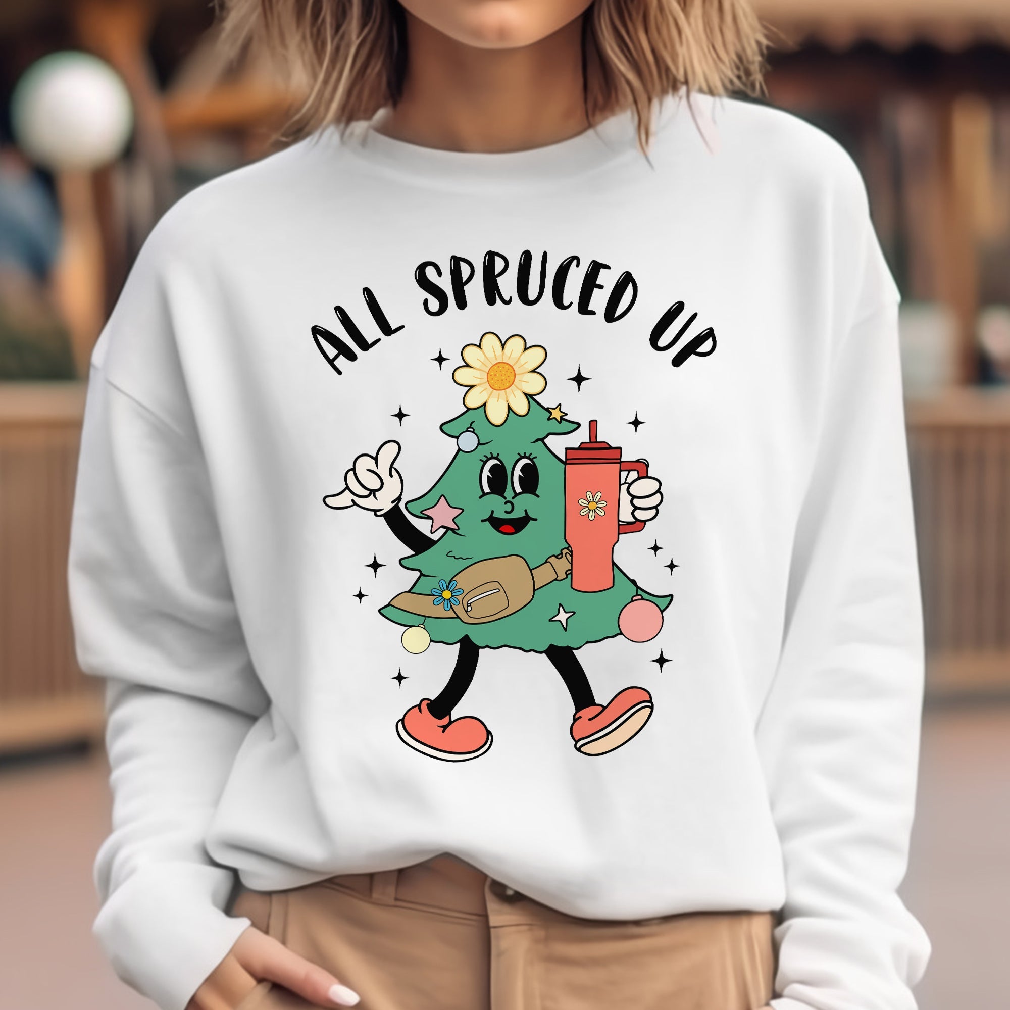 Sandjest Christmas Tree Tshirt, Boojee Christmas Shirt, Holiday Gifts For Women, Funny Xmas Shirt, All Spruced Up Shirt, Christmas Tree Shirt