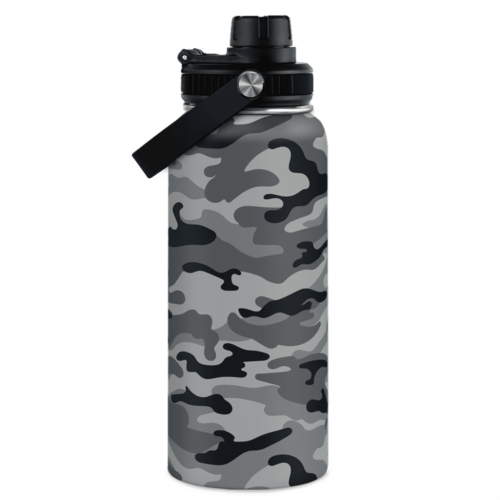 Camo Camouflage Chug Lid Water Bottle 32oz