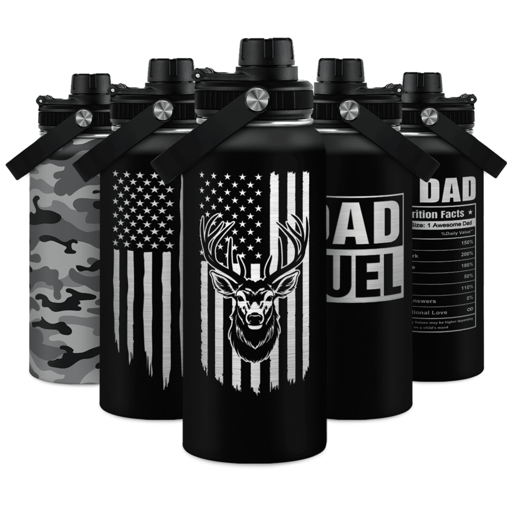 Black Hunting Chug Lid Water Bottle 32oz