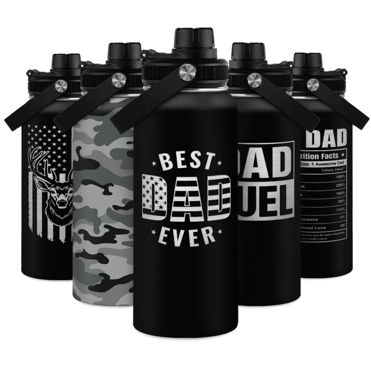 Best Dad Ever Chug Lid Water Bottle 32oz