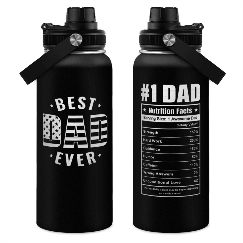 Best Dad Ever Chug Lid Water Bottle 32oz