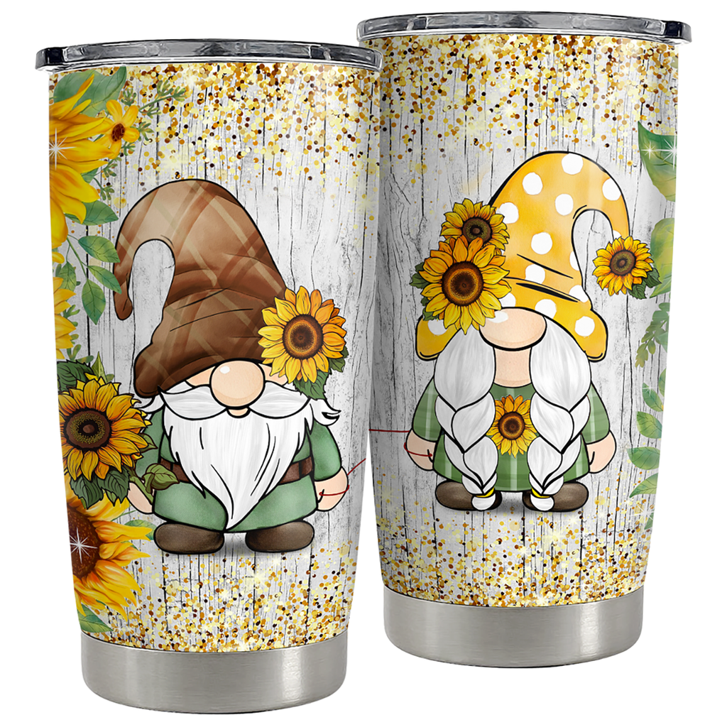 Brown Gnome Stainless Steel Curved Tumbler 20oz