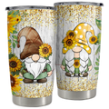 Brown Gnome Stainless Steel Curved Tumbler 20oz