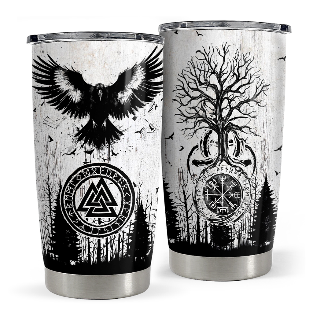 Black Viking Stainless Steel Curved Tumbler 20oz