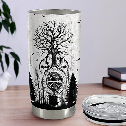 Black Viking Stainless Steel Curved Tumbler 20oz