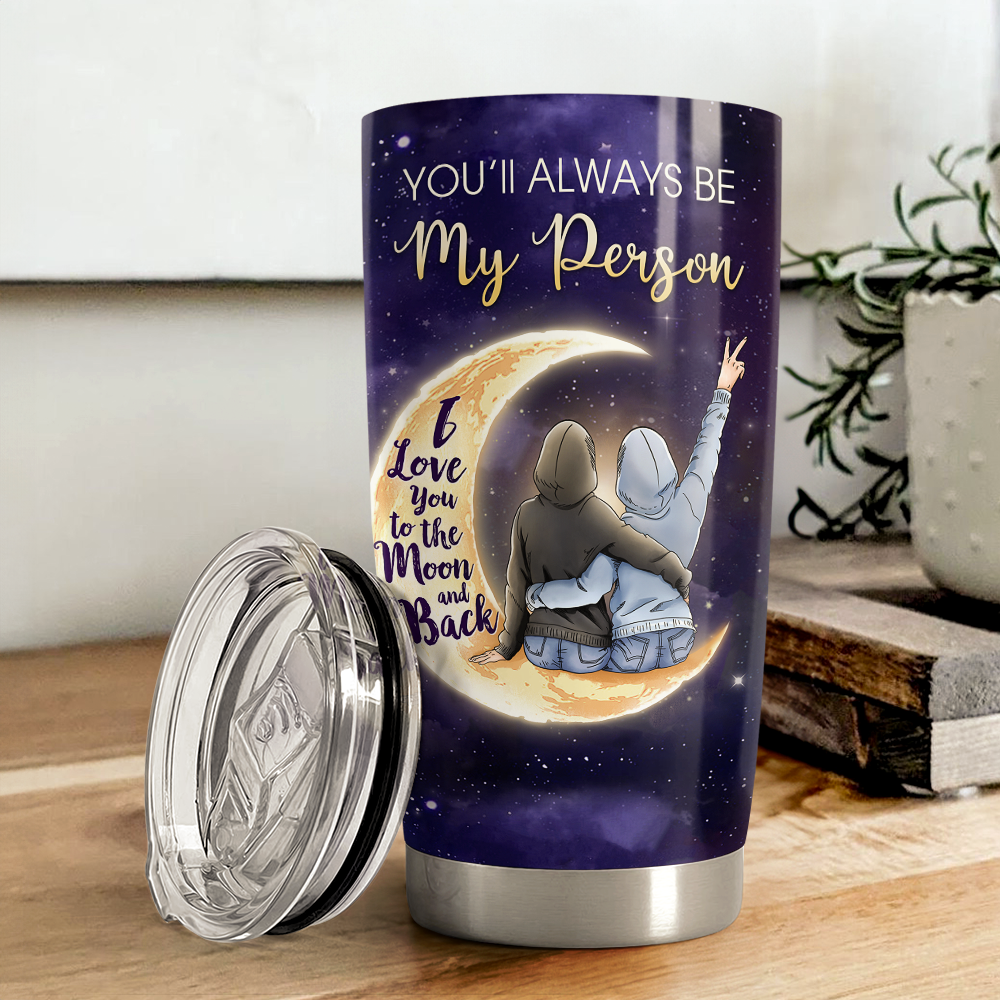 Navy Best Friend Stainless Steel Curved Tumbler 20oz