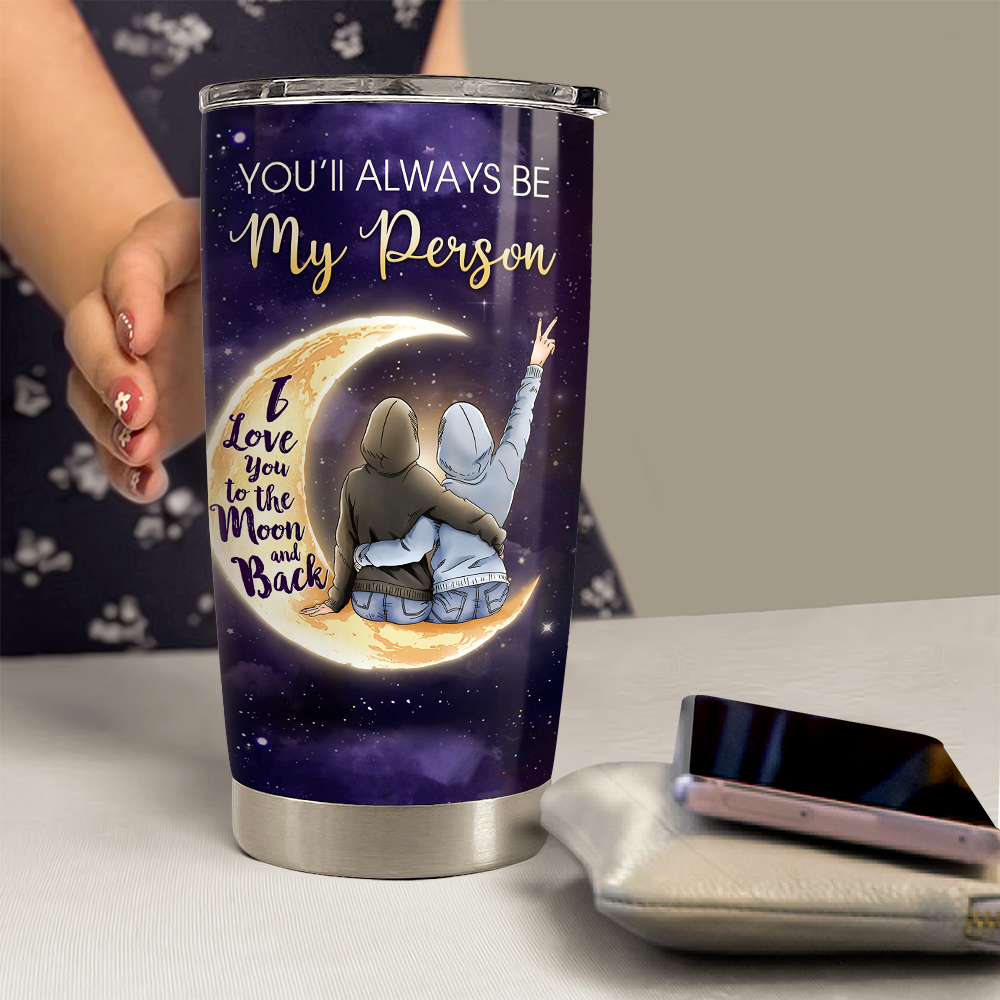 Navy Best Friend Stainless Steel Curved Tumbler 20oz