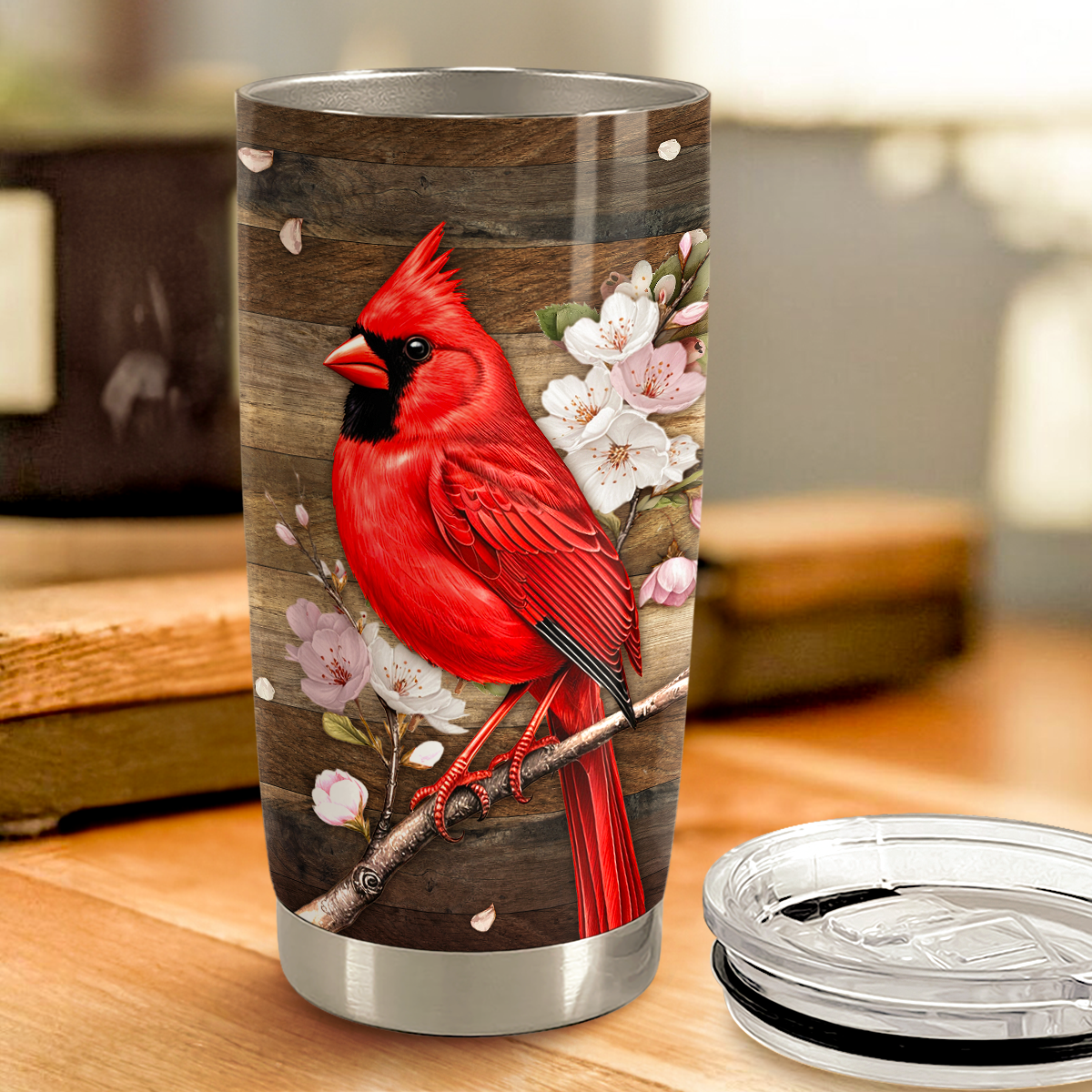 Brown Cardinal Stainless Steel Curved Tumbler 20oz