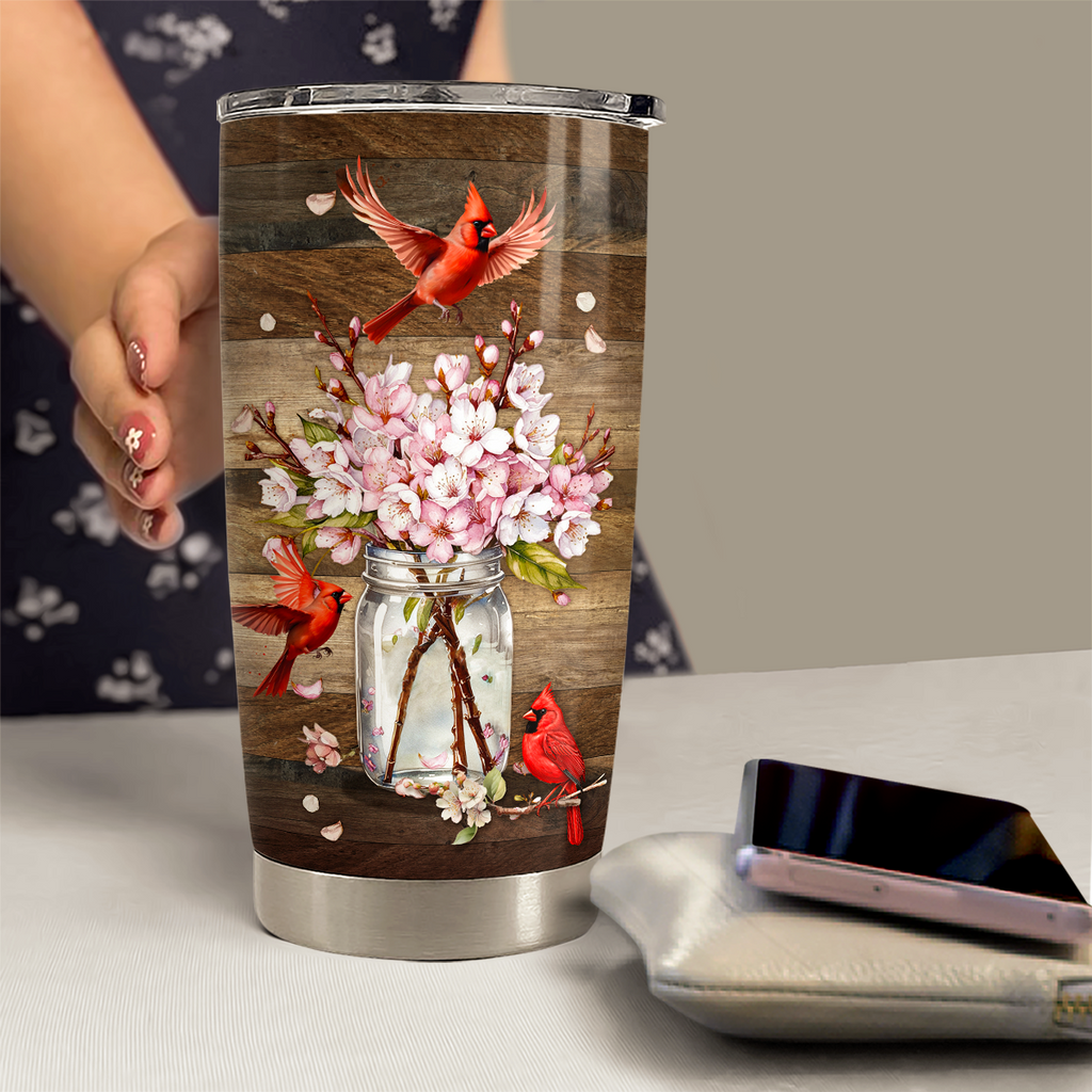Brown Cardinal Stainless Steel Curved Tumbler 20oz