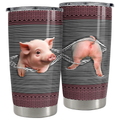 Pink Pig Stainless Steel Curved Tumbler 20oz