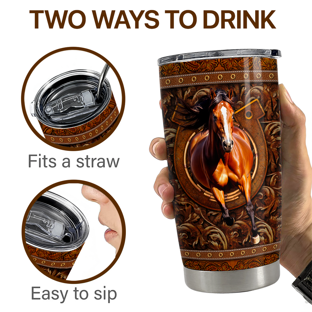 Horse 20oz Stainless Steel Insulated Tumbler Cup