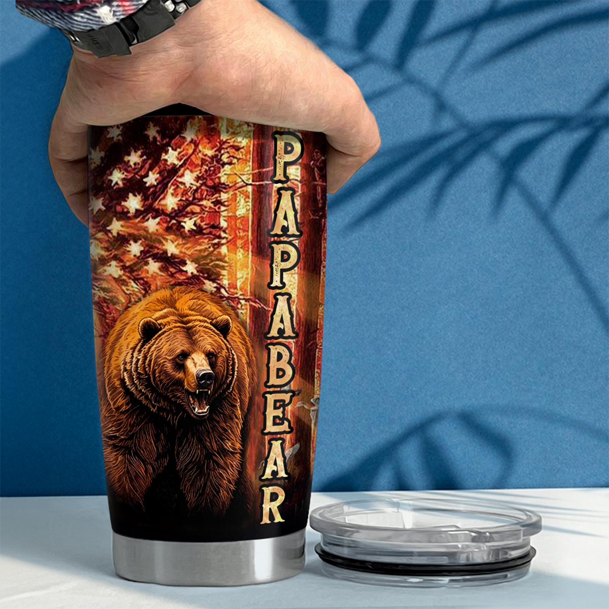 Papa Bear Stainless Steel Tumbler 20oz