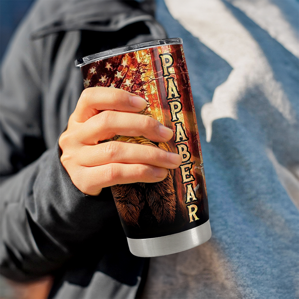 Papa Bear Stainless Steel Tumbler 20oz
