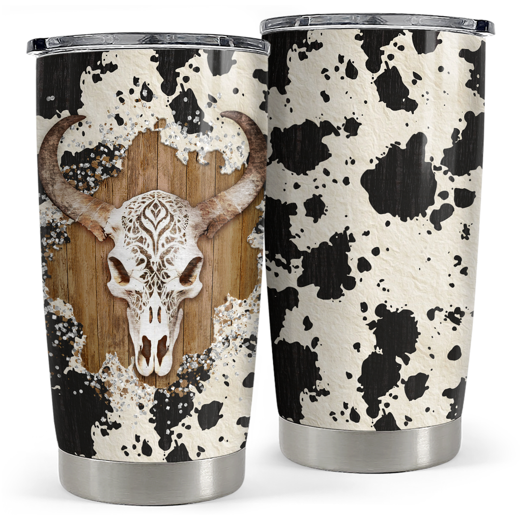 Cow Stainless Steel Curved Tumbler 20oz