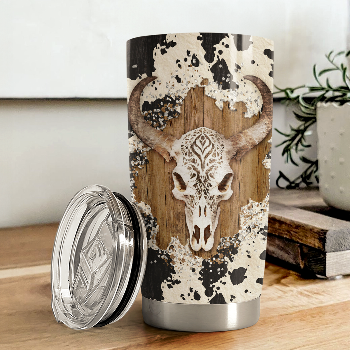 Cow Stainless Steel Curved Tumbler 20oz