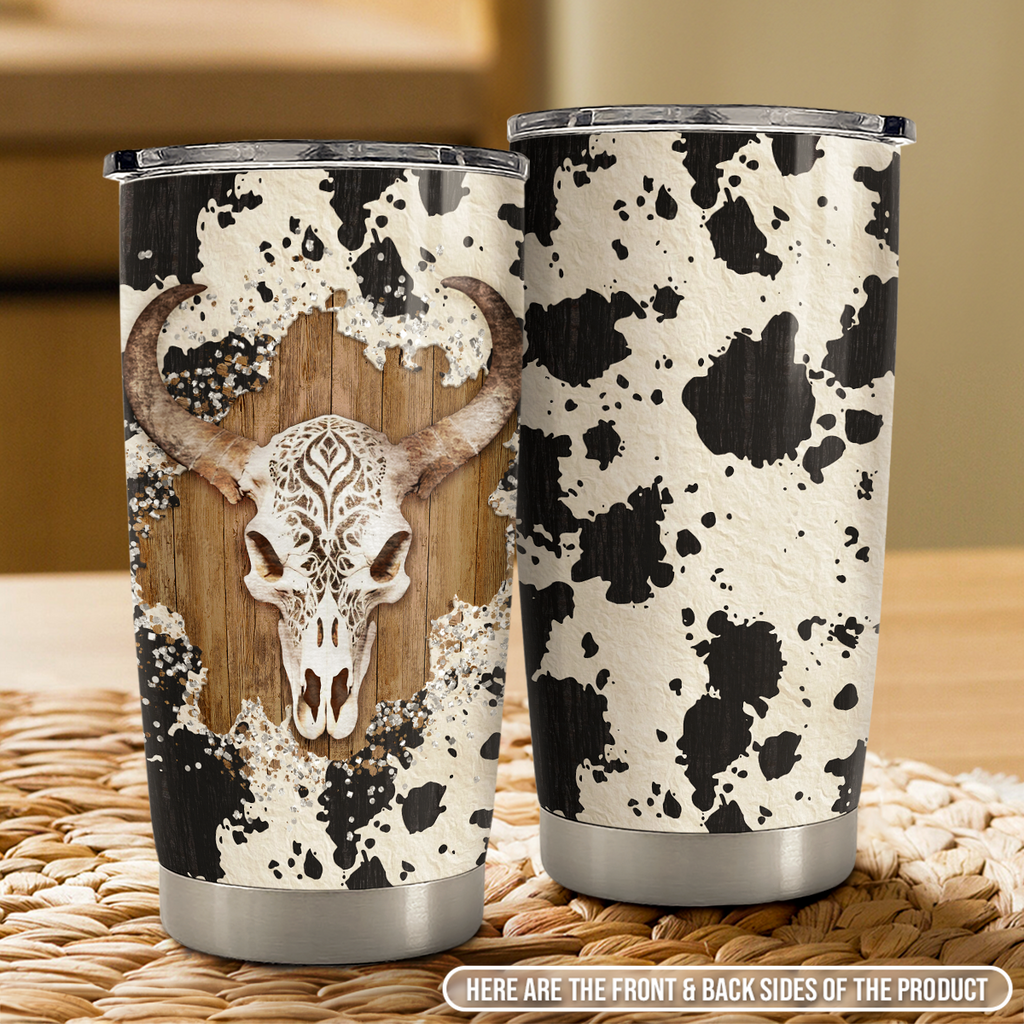 Cow Stainless Steel Curved Tumbler 20oz