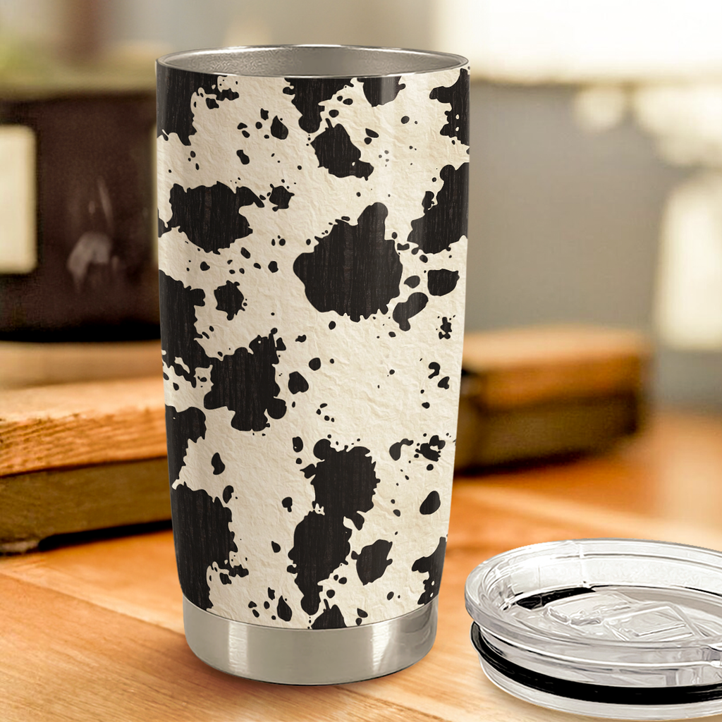 Cow Stainless Steel Curved Tumbler 20oz