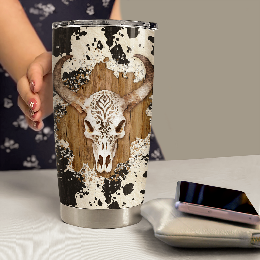 Cow Stainless Steel Curved Tumbler 20oz