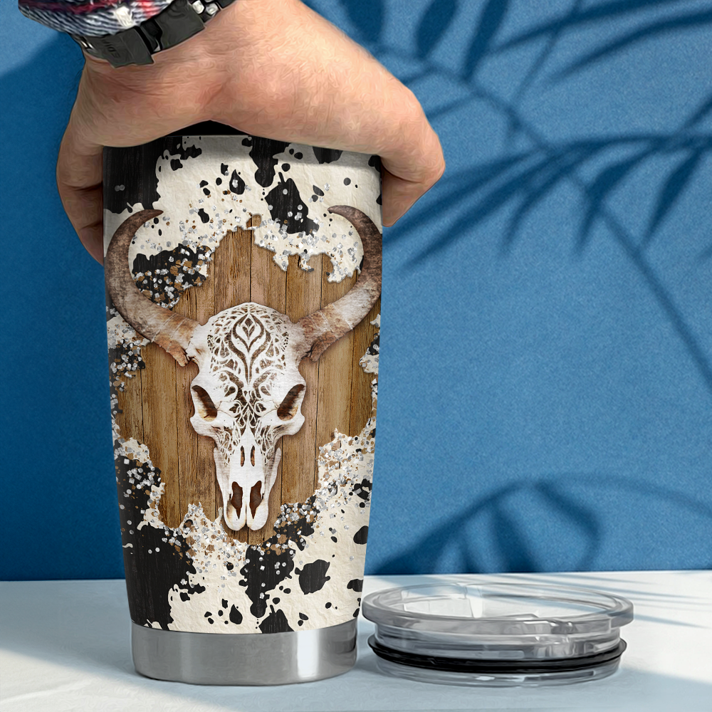 Cow Stainless Steel Curved Tumbler 20oz