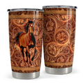 Brown Horse Stainless Steel Curved Tumbler 20oz