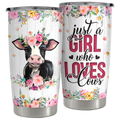 White Cow Stainless Steel Curved Tumbler 20oz