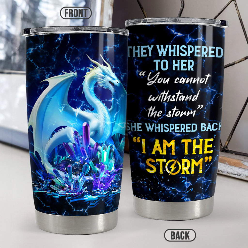 Black Dragon Stainless Steel Curved Tumbler 20oz